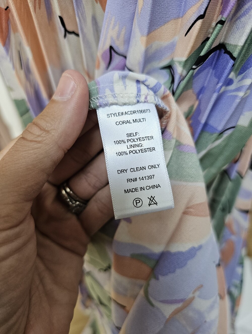 ASTR THE LABEL Blythe Midi Dress Coral Lilac Floral - Picture 16 of 16